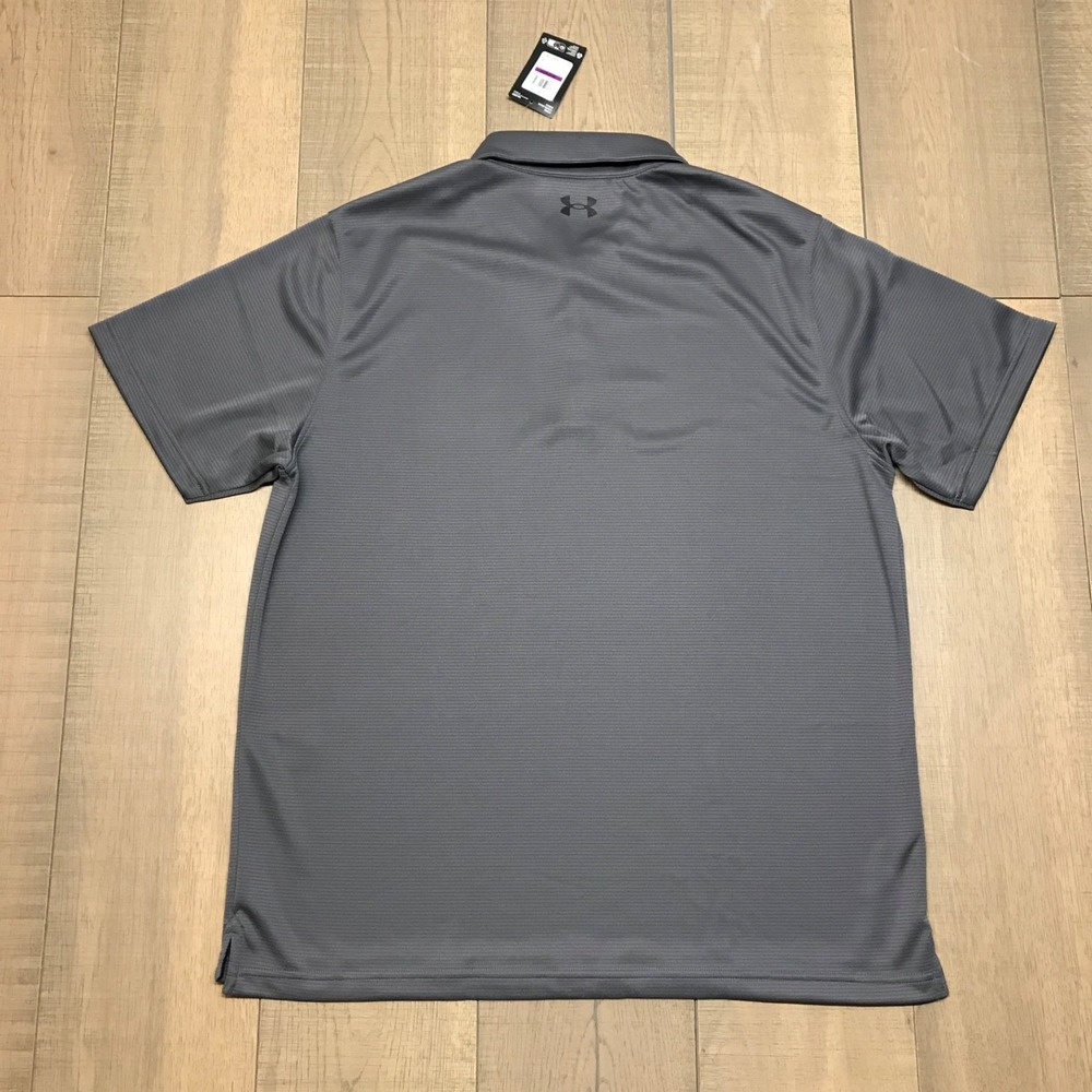 Under armour Polo Shirt Mens Size 2XL Gray Tech Golf Performance Short Sleeve UA - Picture 2 of 12